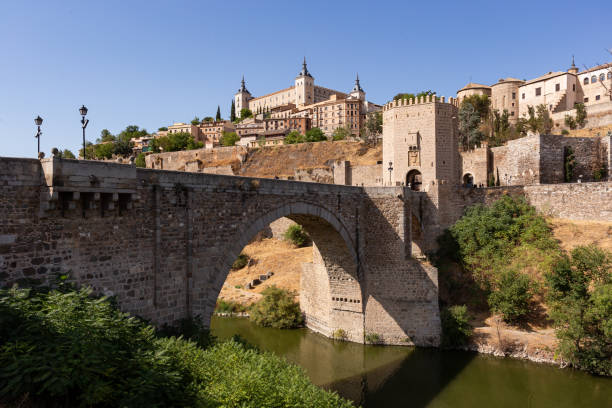 istock Toledo Old Town and Bridge on the Tagus River Panoramic View, in Spain, Europe 1432803359