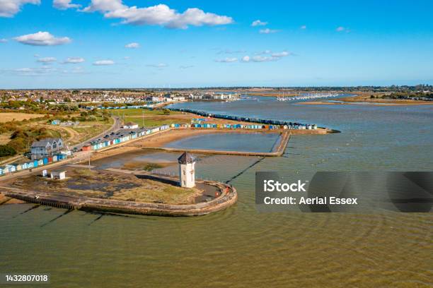 Brightlingsea Promenade Stock Photo - Download Image Now - Aerial View, Agricultural Field, Bay of Water