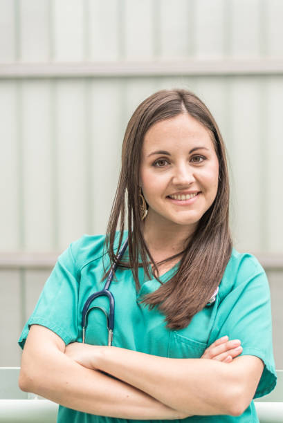 istock Confident medic woman with arms crossed 1432808962