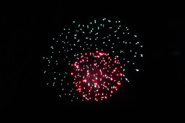 istock Beautiful view of fireworks in a black sky 1432810938