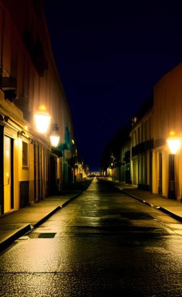 istock Vertical night view of a street 1432811626
