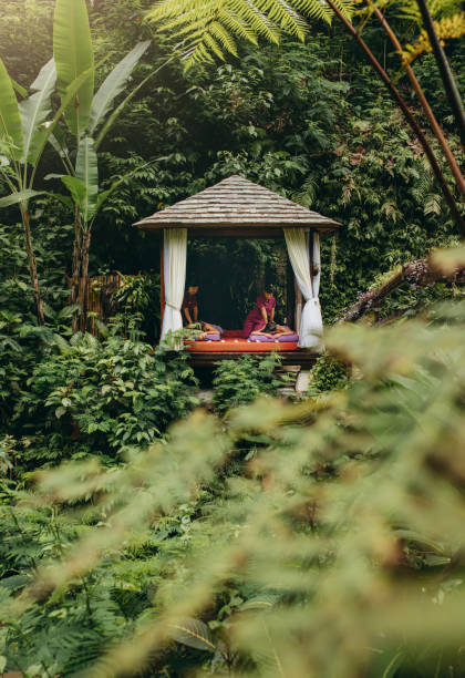 istock Massage therapists at work in a luxury outdoor spa 1432812962