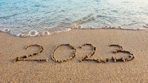 istock New year 2023 handwritten in the sand surface 1432813393