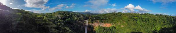 istock Panoramic view of the Chamarel Waterfall in Mauritius 1432814653