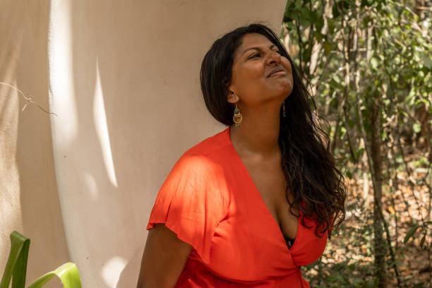 istock Indian ethnicity female posing in the rainforest 1432815308