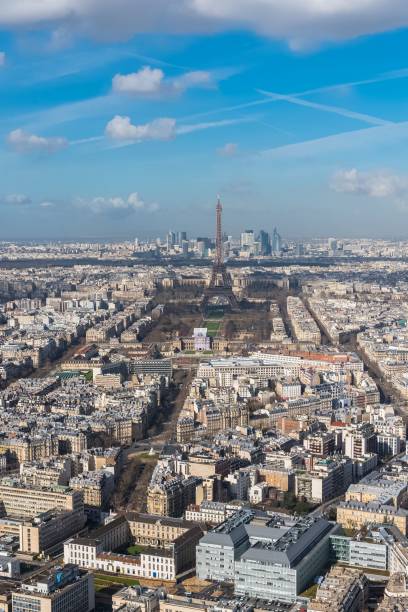 istock aerial view of Paris architecture, blue sky and Eiffel tower 1432824051