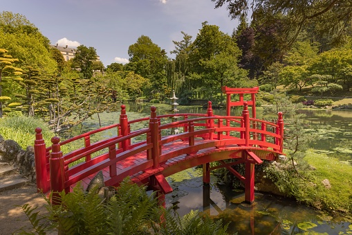 A Japanese garden in Maulevrier, Maine-et-Loire, Pays de la Loire, France