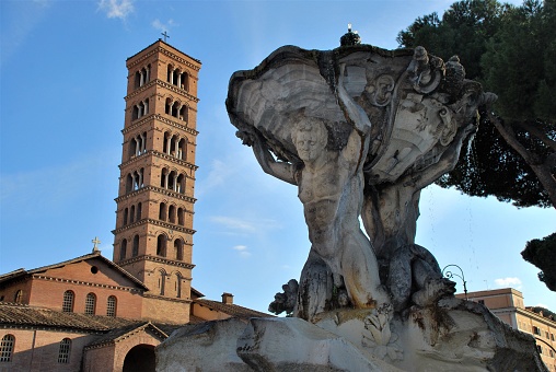 Fountain  Bocca della Veritas in Rome, Italy