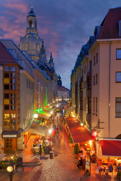 istock Medieval city of Dresden during twilight, Germany 1432828424