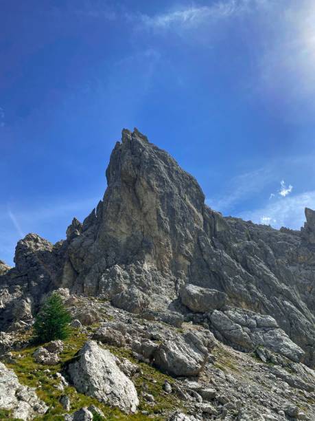 istock Vertical shot of a rocky hill on a bright sunny day 1432831706