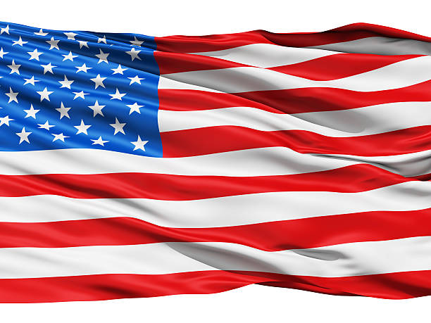 istock USA flag waving in the wind. 143283358
