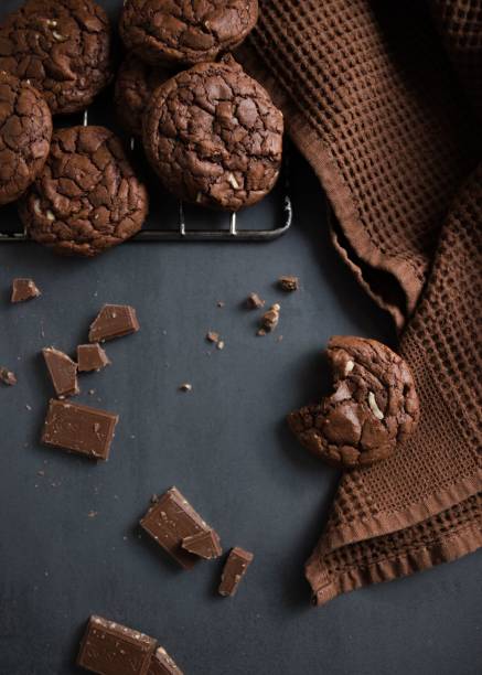 istock Vertical shot of chocolate cookies on the table 1432836680