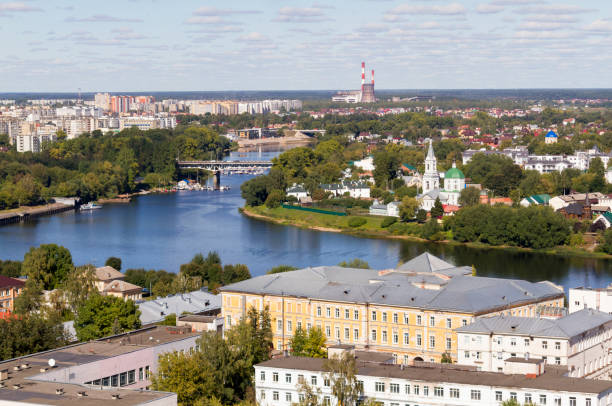 istock Tver and river Volga landscape in Russia 1432845775