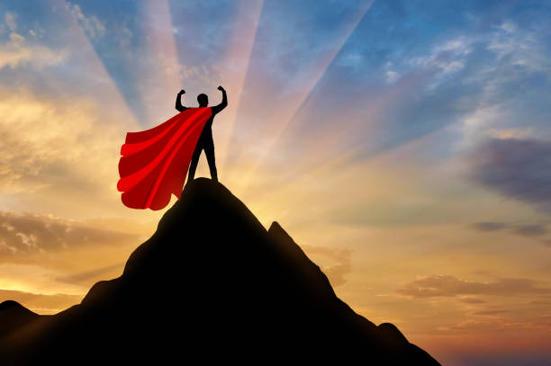 istock Strong and successful superhero businessman 1432856065