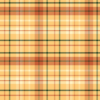 Autumn seamless plaid or tartan background. Designed in flat colors.