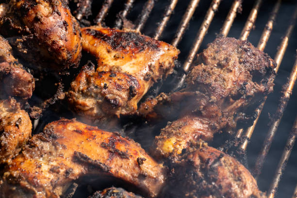 istock Grilling Spicy Jerk Chicken 1432860671