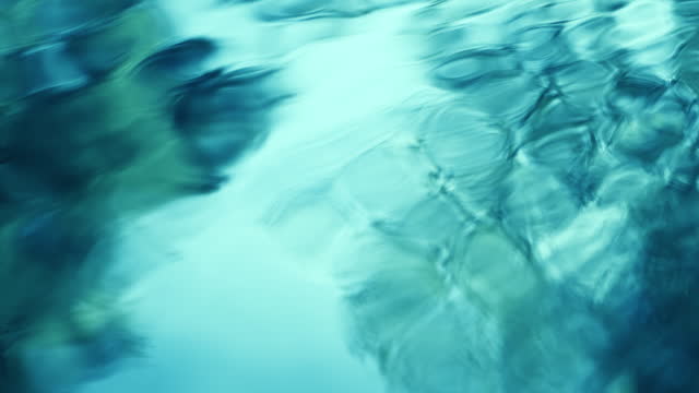 SLO MO Blue colored reflective water surface