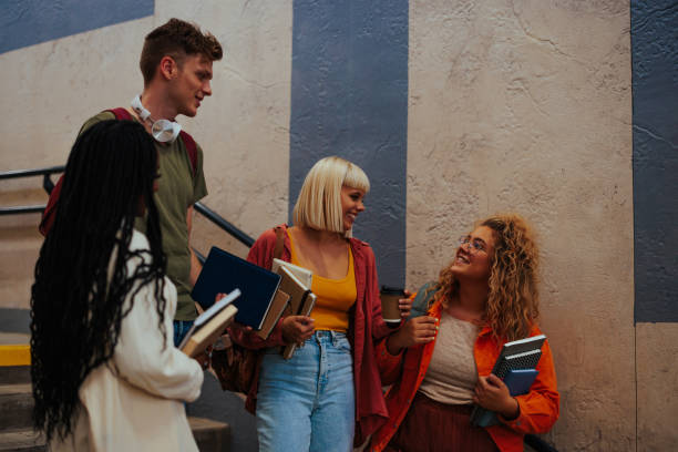 istock Group of students in school hallway. 1432862738