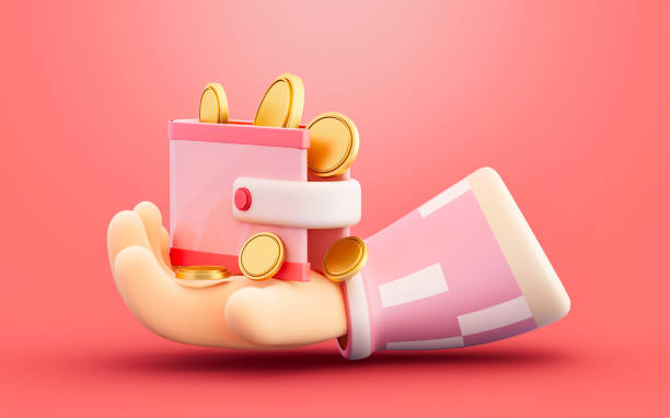 istock wallet up to hand with coin sing on red background 3d illustration 1432864648