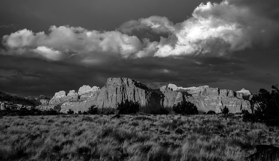 Line of Clouds Builds Over Capitol Reef National Park