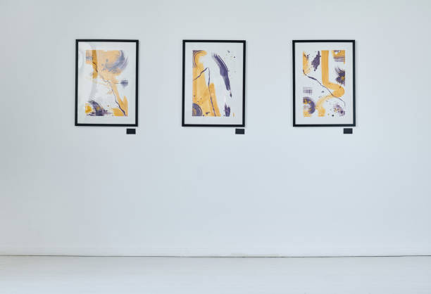 istock Art gallery with modern pictures 1432866486