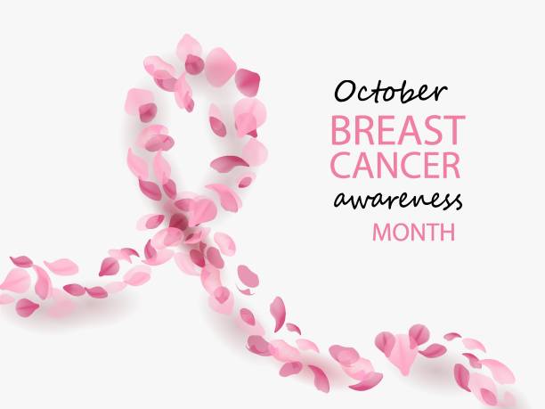 ilustraciones, imágenes clip art, dibujos animados e iconos de stock de pink_ribbon2_0 - beast cancer awareness month