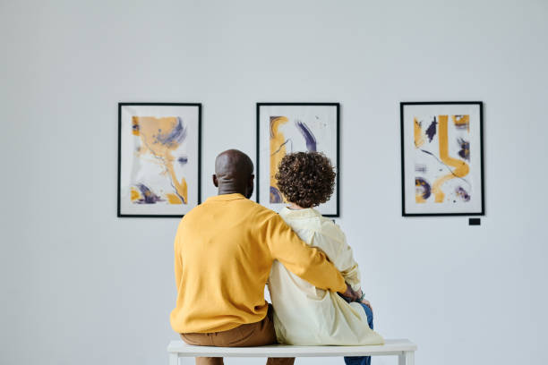 istock Multiethnic couple enjoying modern art 1432867125