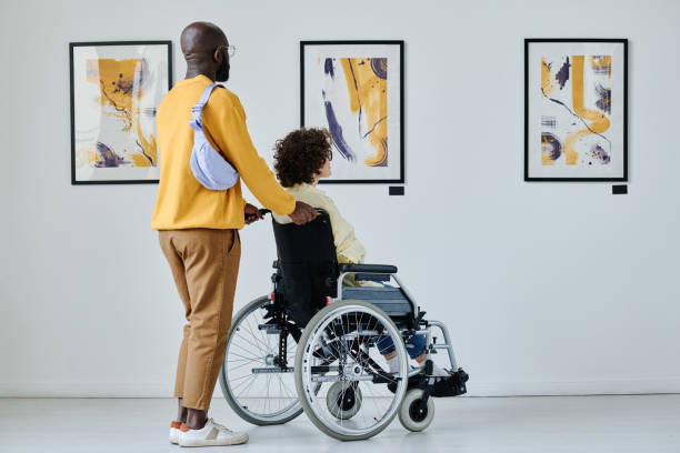 istock Woman with disability visiting art gallery 1432867349