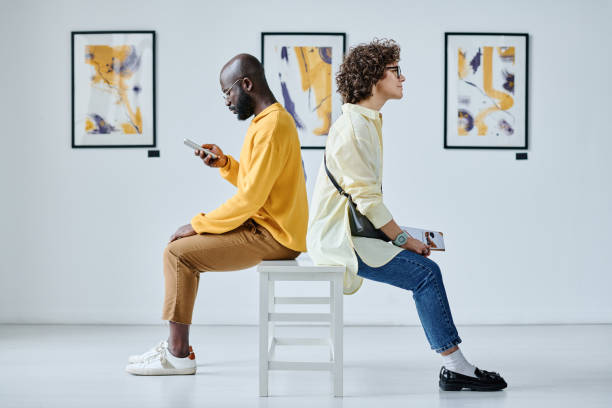 istock Couple resting after excursion at gallery 1432867441