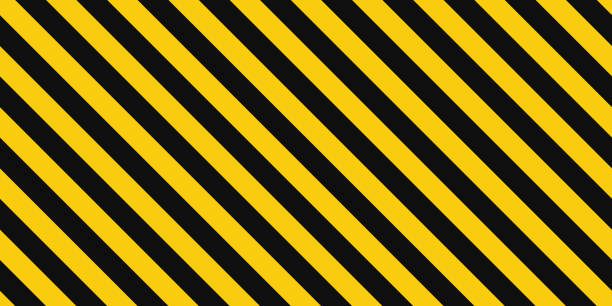 Warning seamless pattern with yellow and black diagonal stripes. Warn caution background. Yellow and black lines tape. Hazard caution sign seamless texture. Vector illustration Warning seamless pattern with yellow and black diagonal stripes. Warn caution background. Yellow and black lines tape. Hazard caution sign seamless texture. Vector illustration. road chevron warning signs stock illustrations