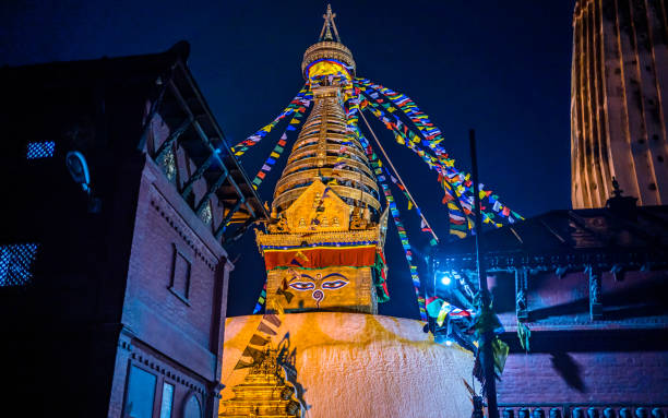 istock Night view of Swayambhu Stupa 1432877011