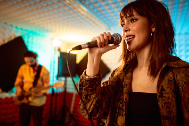 istock Modern band having rehearsal at the music recording studio 1432881496