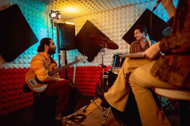 istock At the music studio, band having rehearsal 1432882246