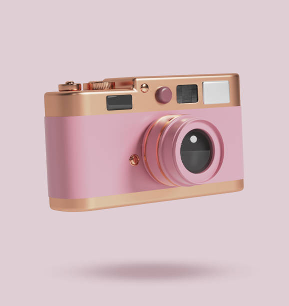 istock Vintage camera on isolate white background. photography concept of a camera symbol. 3d render 1432882293