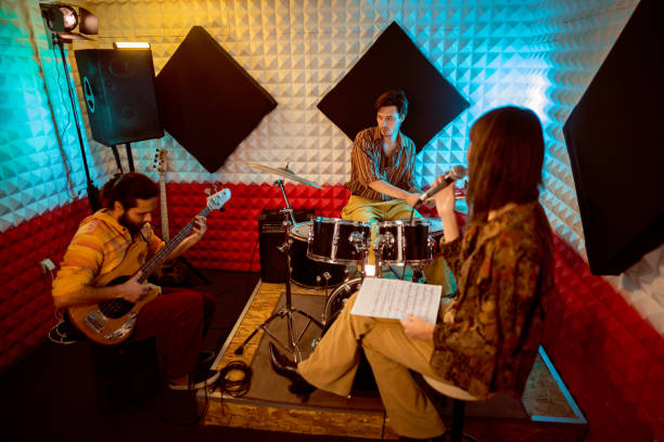 istock At the music studio, band having rehearsal 1432882844