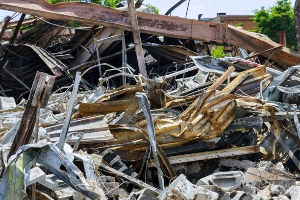 istock A house in Ukraine were destroyed and burned during the war 1432884137