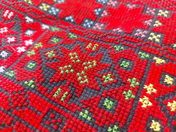Free picture: A hand-embroidered Slavic rug, a design with traditional ...