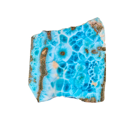 Abstract raw Larimar mineral crystal texture material of Gem.