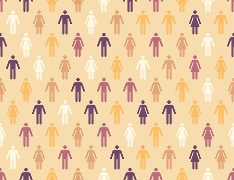People racial diversity social media networking teamwork connections seamless background pattern.