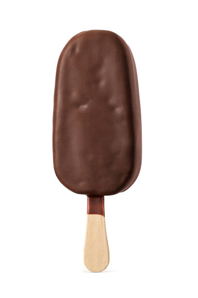 istock Brown chocolate popsicle ice cream isolated on white. 1432895080