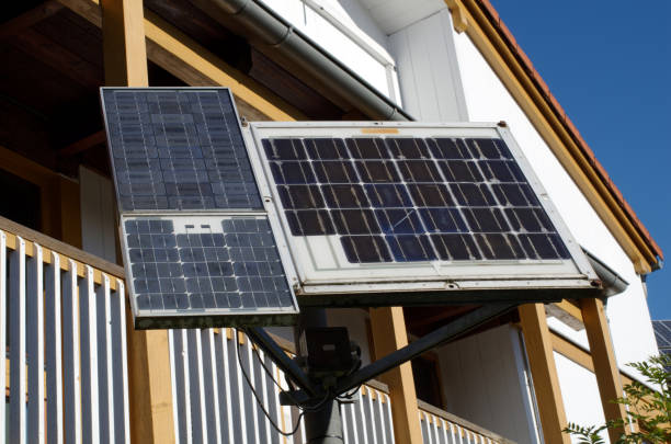 istock Photovoltaic element on a pole for autonomous supply of lighting 1432899445