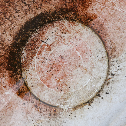 Circular Circle Rust Spot On An Iron Plate Stock Photo - Download Image ...