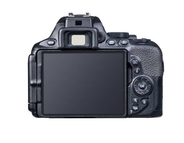 istock DSLR photo camera back side and viewfinder isolated on white 1432902636