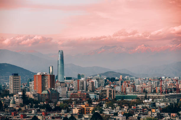 Santiago cityscape stock photo