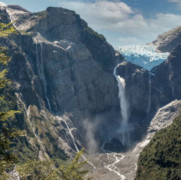 istock The Hanging Glacier (Ventisquero Colgante) with its stunning waterfall with metlwater falling in a single vertical drop, Queulat National Park, Patagonia, Chile 1432915794