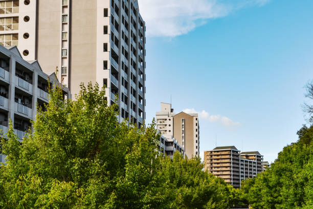 istock Residential area and blue sky 1432917319