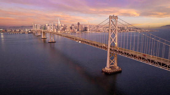 High quality stock aerial photos of San Francisco and the San Francisco Bay Bridge