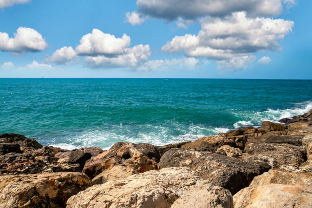 istock Summer landscape with rocks on the seaside, sea and sky 1432928250
