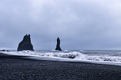 The mysterious pillars of Reynisfjara Black Sand Beach on Iceland