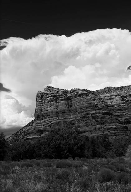 istock Sedona Red Rock Country Black and white 1432934029